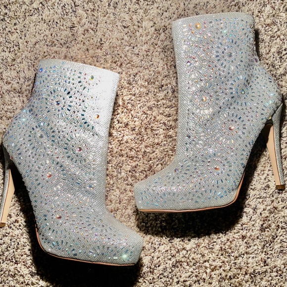 Gray Sparkly Boots - Picture 2 of 5